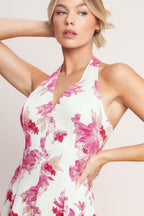 ROSY AFTERNOON WOVEN MIDI DRESS Flying Tomato