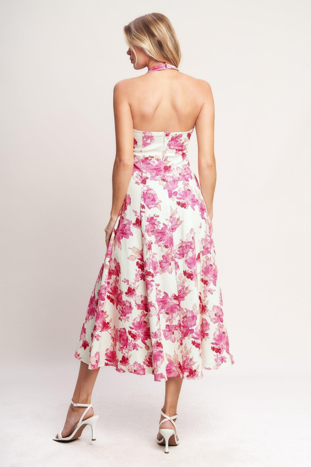ROSY AFTERNOON WOVEN MIDI DRESS Flying Tomato