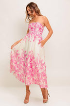 COCO LOCOS WOVEN MIDI DRESS Flying Tomato