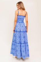 WAVES AND WHIMSY WOVEN MAXI DRESS Flying Tomato