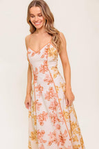 SANDSTONE PETAL WOVEN MIDI DRESS Flying Tomato