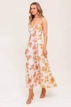 SANDSTONE PETAL WOVEN MIDI DRESS Flying Tomato
