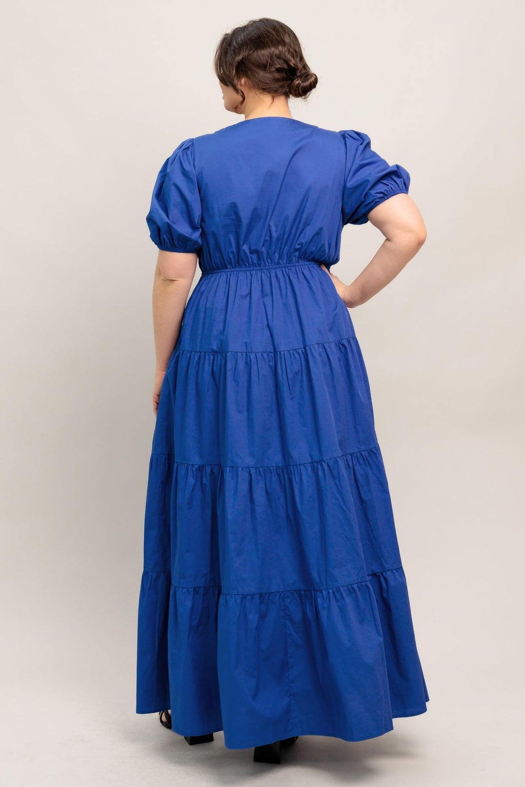 SUMMER GLOW ROYAL BLUE WOVEN MAXI DRESS Flying Tomato