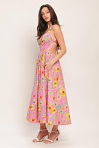 ROSY DAYDREAM WOVEN MIDI DRESS Flying Tomato