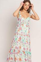 HEAVENLY BLOSSOM WOVEN MAXI DRESS Flying Tomato