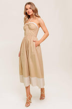 HYDRANGEA HAZE WOVEN MIDI DRESS Flying Tomato