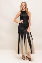 NOIR TULLE BLACK KNIT MAXI DRESS Flying Tomato