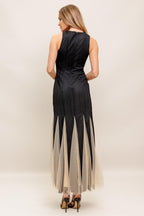 NOIR TULLE BLACK KNIT MAXI DRESS Flying Tomato