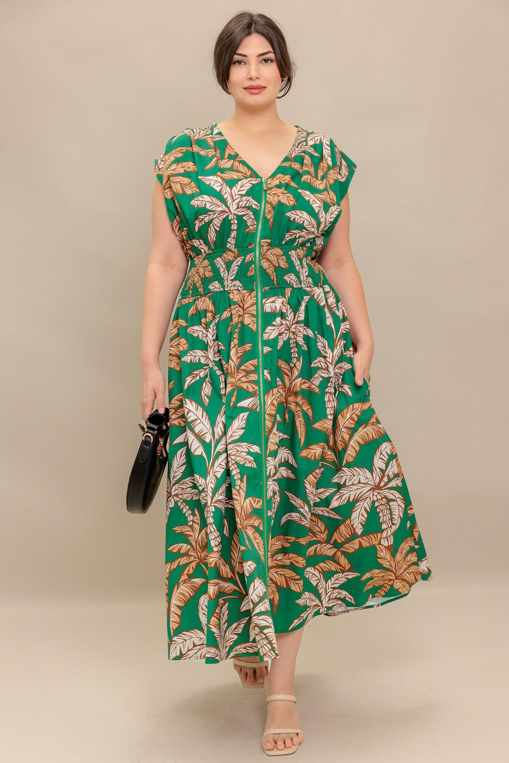 LUSH STILLNESS WOVEN MIDI DRESS Flying Tomato