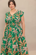 LUSH STILLNESS WOVEN MIDI DRESS Flying Tomato