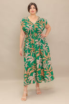LUSH STILLNESS WOVEN MIDI DRESS Flying Tomato