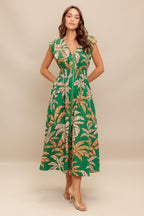 LUSH STILLNESS WOVEN MIDI DRESS Flying Tomato