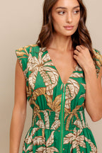LUSH STILLNESS WOVEN MIDI DRESS Flying Tomato