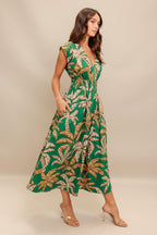 LUSH STILLNESS WOVEN MIDI DRESS Flying Tomato