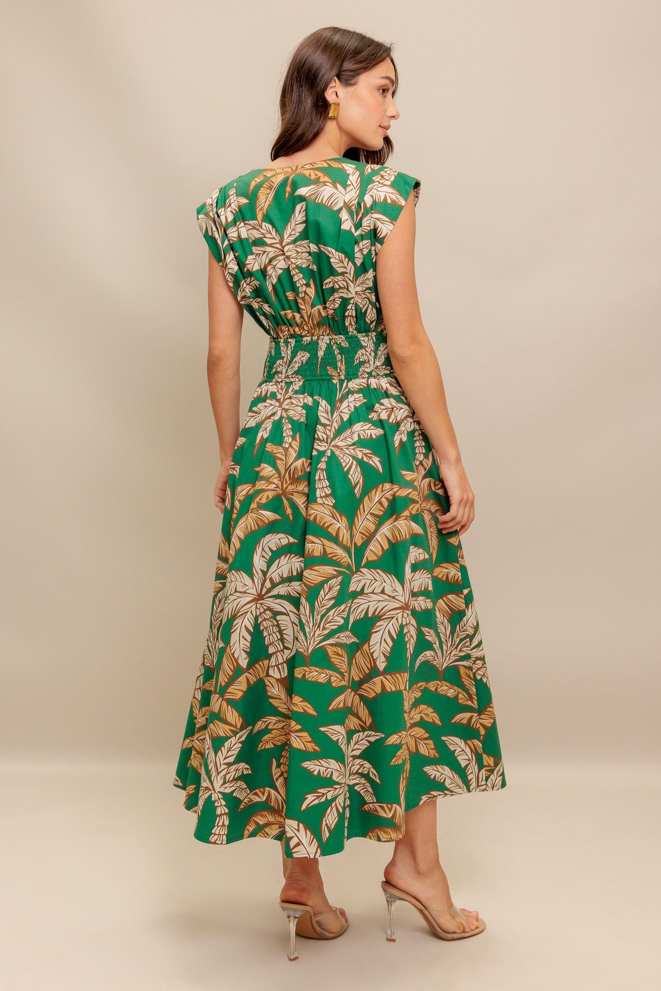 LUSH STILLNESS WOVEN MIDI DRESS Flying Tomato