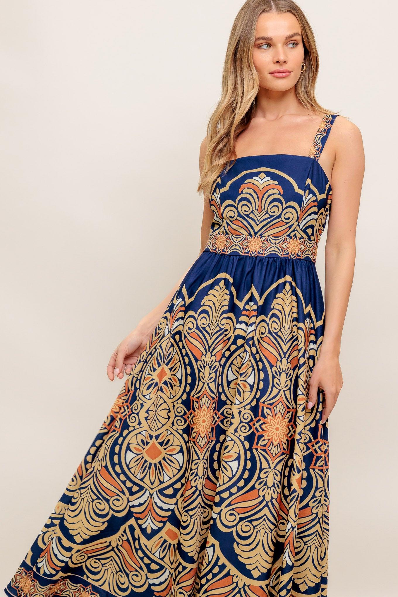 SAHARA DREAMS WOVEN MIDI DRESS Flying Tomato