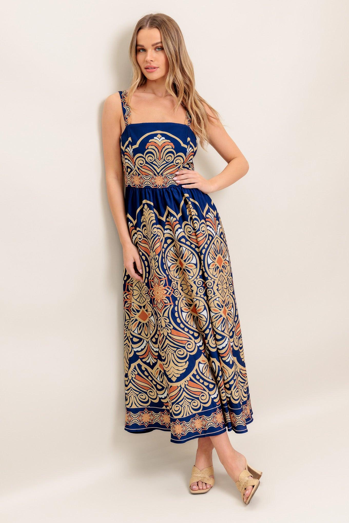 SAHARA DREAMS WOVEN MIDI DRESS Flying Tomato