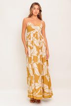 HEART OF HYDRANGEA WOVEN MAXI DRESS Flying Tomato