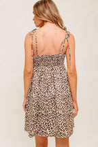 TOO SWEET LEOPARD WOVEN MINI DRESS Flying Tomato