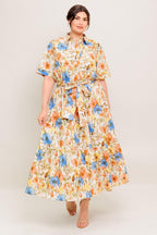 HAZEL DREAM IVORY WOVEN MIDI DRESS Flying Tomato