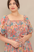 ROSY TWILIGHT WOVEN MIDI DRESS Flying Tomato