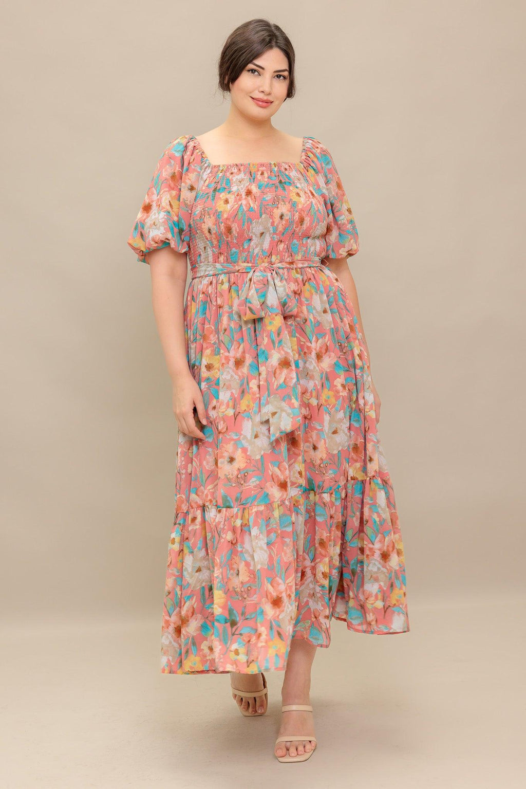 ROSY TWILIGHT WOVEN MIDI DRESS Flying Tomato