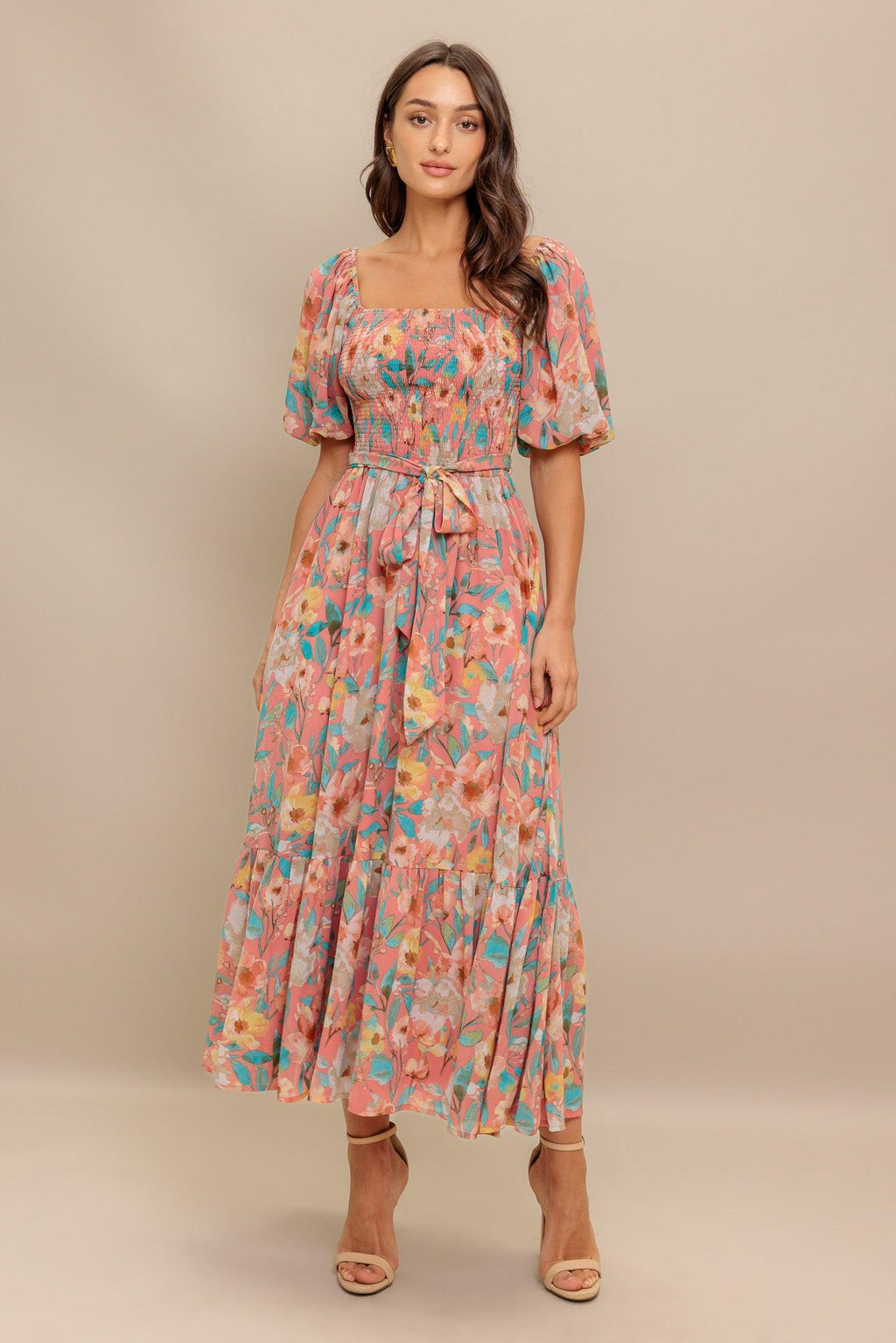 ROSY TWILIGHT WOVEN MIDI DRESS Flying Tomato