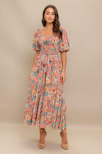 ROSY TWILIGHT WOVEN MIDI DRESS Flying Tomato