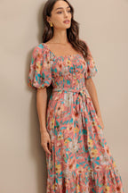 ROSY TWILIGHT WOVEN MIDI DRESS Flying Tomato
