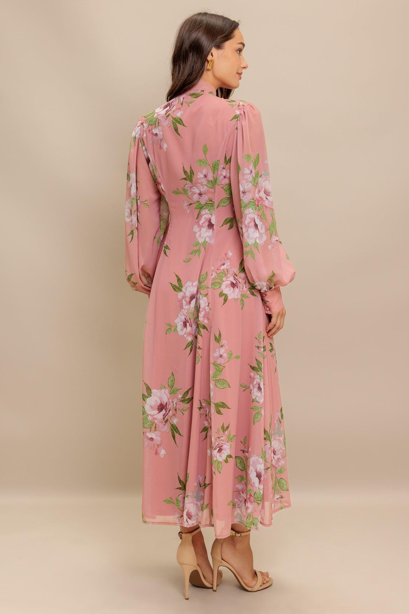 BLUSH BOTANICA WOVEN MIDI DRESS Flying Tomato