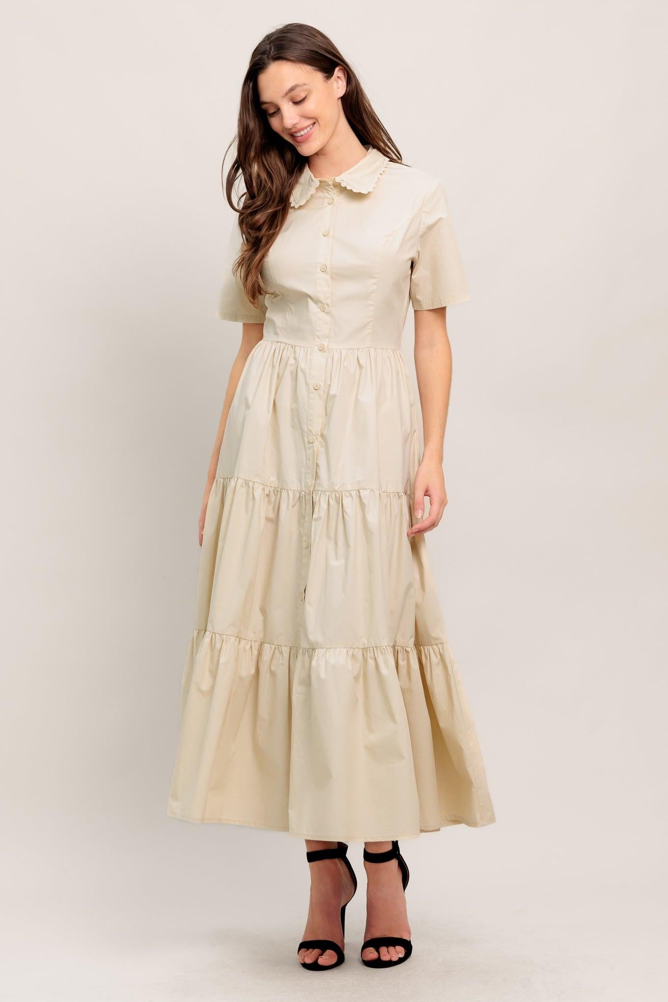 WORTH THE WAIT WOVEN MIDI DRESS Flying Tomato