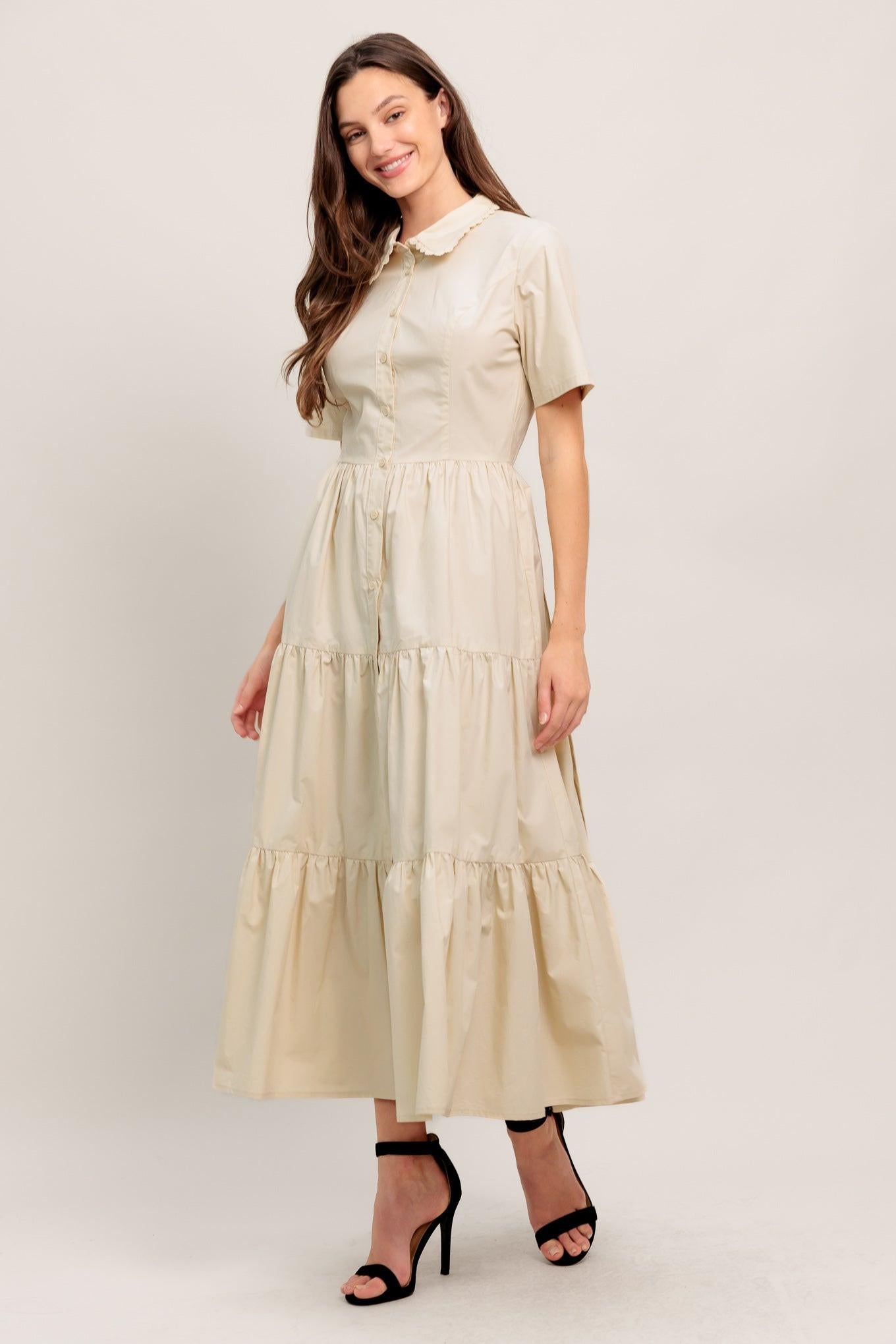 WORTH THE WAIT WOVEN MIDI DRESS Flying Tomato