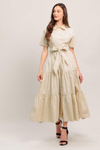 WORTH THE WAIT WOVEN MIDI DRESS Flying Tomato