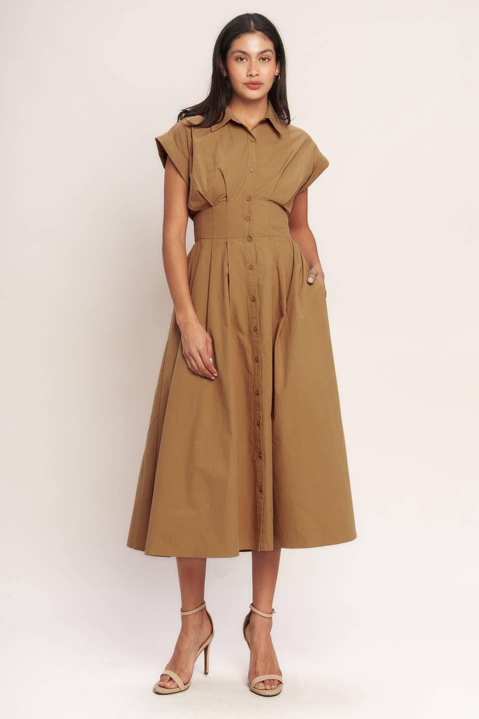 LOVE YOU MORE WOVEN MIDI DRESS Flying Tomato