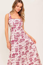 MOJITO MOOD BERRY WOVEN MIDI DRESS Flying Tomato