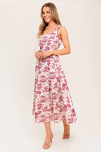 MOJITO MOOD BERRY WOVEN MIDI DRESS Flying Tomato
