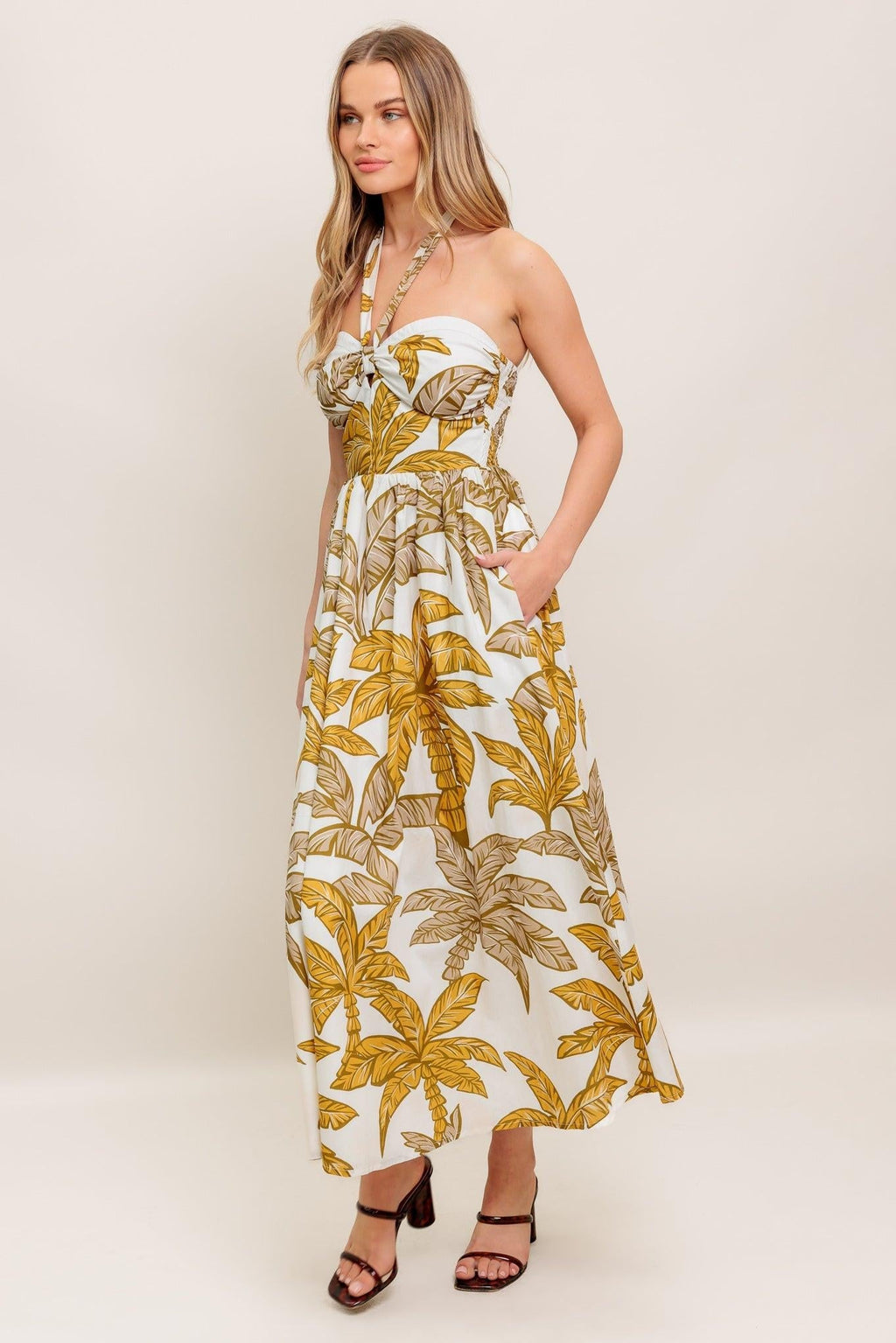 PETITE LOVE WOVEN MIDI DRESS Flying Tomato