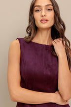 WINE IN THE SUN FAUX SUEDE MINI DRESS Flying Tomato