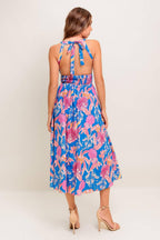 SUN-KISSED FLOWER WOVEN MIDI DRESS Flying Tomato