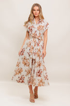 MAPLE GARDEN WOVEN MIDI DRESS Flying Tomato
