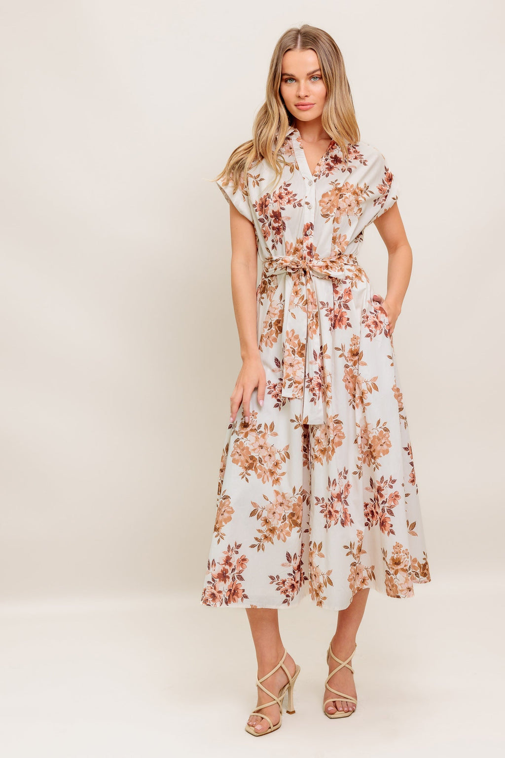 MAPLE GARDEN WOVEN MIDI DRESS Flying Tomato