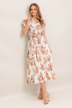 MAPLE GARDEN WOVEN MIDI DRESS Flying Tomato