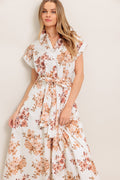 MAPLE GARDEN WOVEN MIDI DRESS Flying Tomato