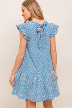 CUPCAKE SMILE WOVEN EYELET BABYDOLL DRESS Flying Tomato