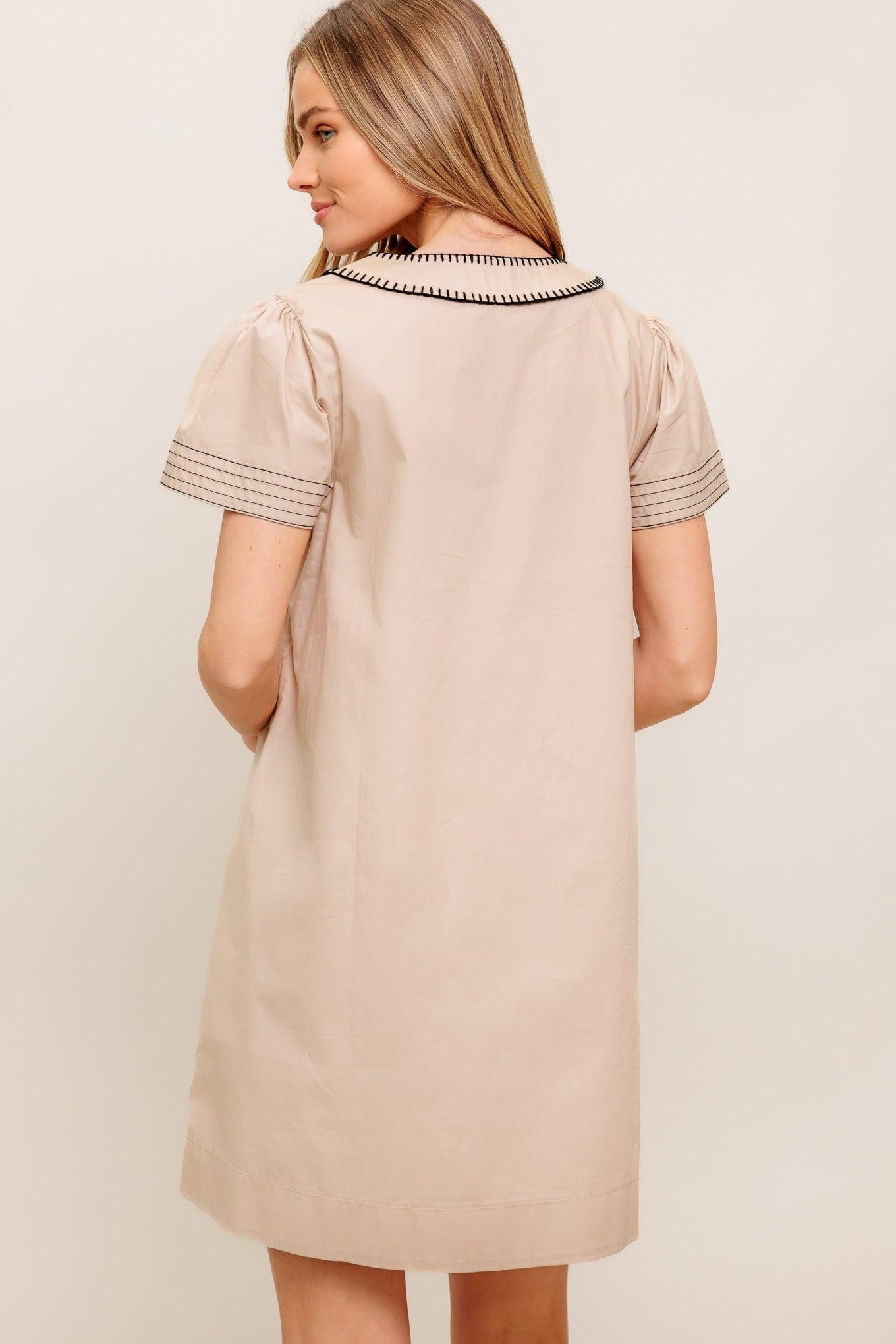 CALM SILHOUETTE WOVEN MINI DRESS Flying Tomato
