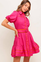 PARADISE FOUND WOVEN MINI DRESS Flying Tomato