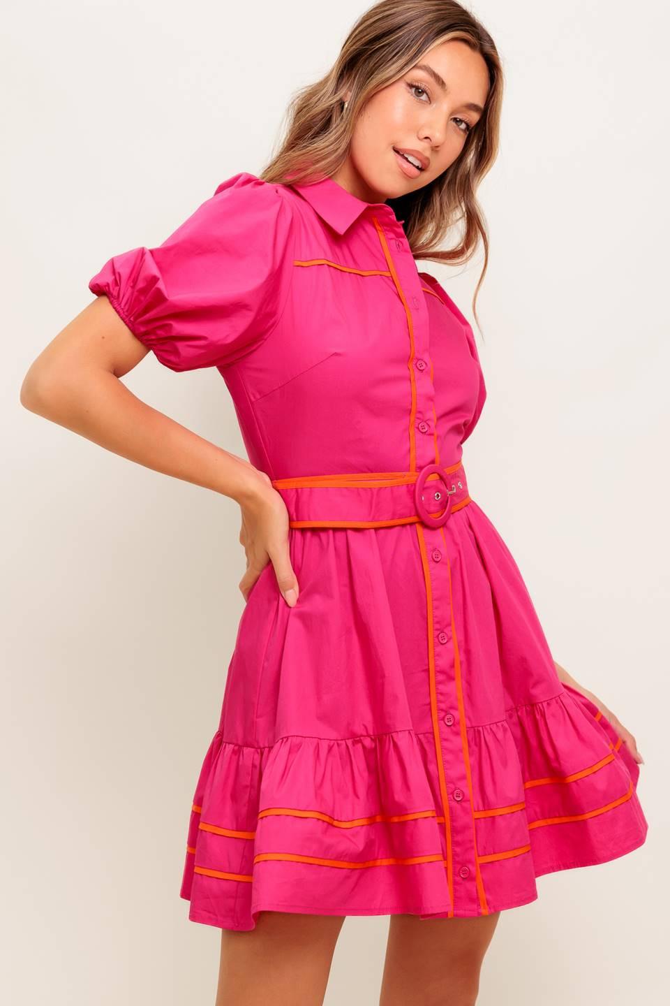 PARADISE FOUND WOVEN MINI DRESS Flying Tomato