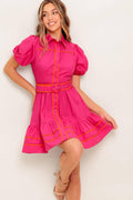 PARADISE FOUND WOVEN MINI DRESS Flying Tomato