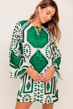 EMERALD TERRA TUNIC WOVEN MINI DRESS Flying Tomato