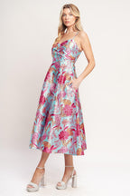 ELEVATED GARDEN WOVEN MIDI DRESS Flying Tomato
